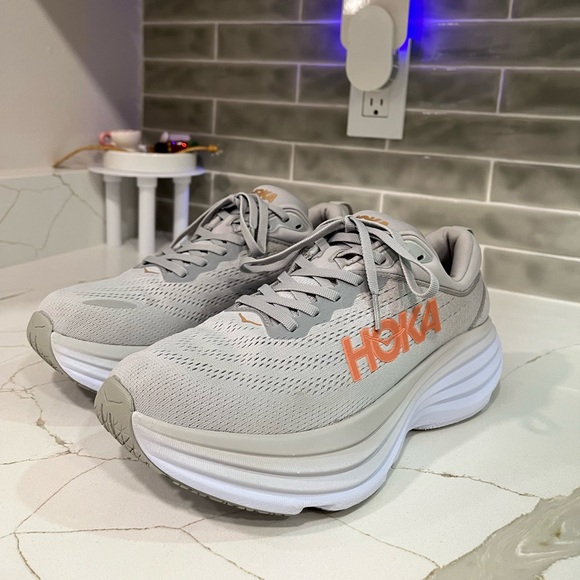 Hoka Shoes - Hoka Bondi 8 Running Shoes. Women’s Size 9B Color Gray.